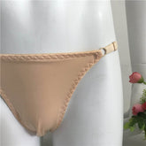 Luxury Nude Satin Men’s Thong - Cissify